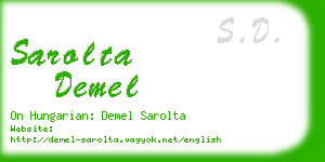 sarolta demel business card